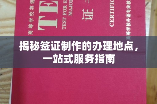 芙蓉揭秘签证制作的办理地点，一站式服务指南